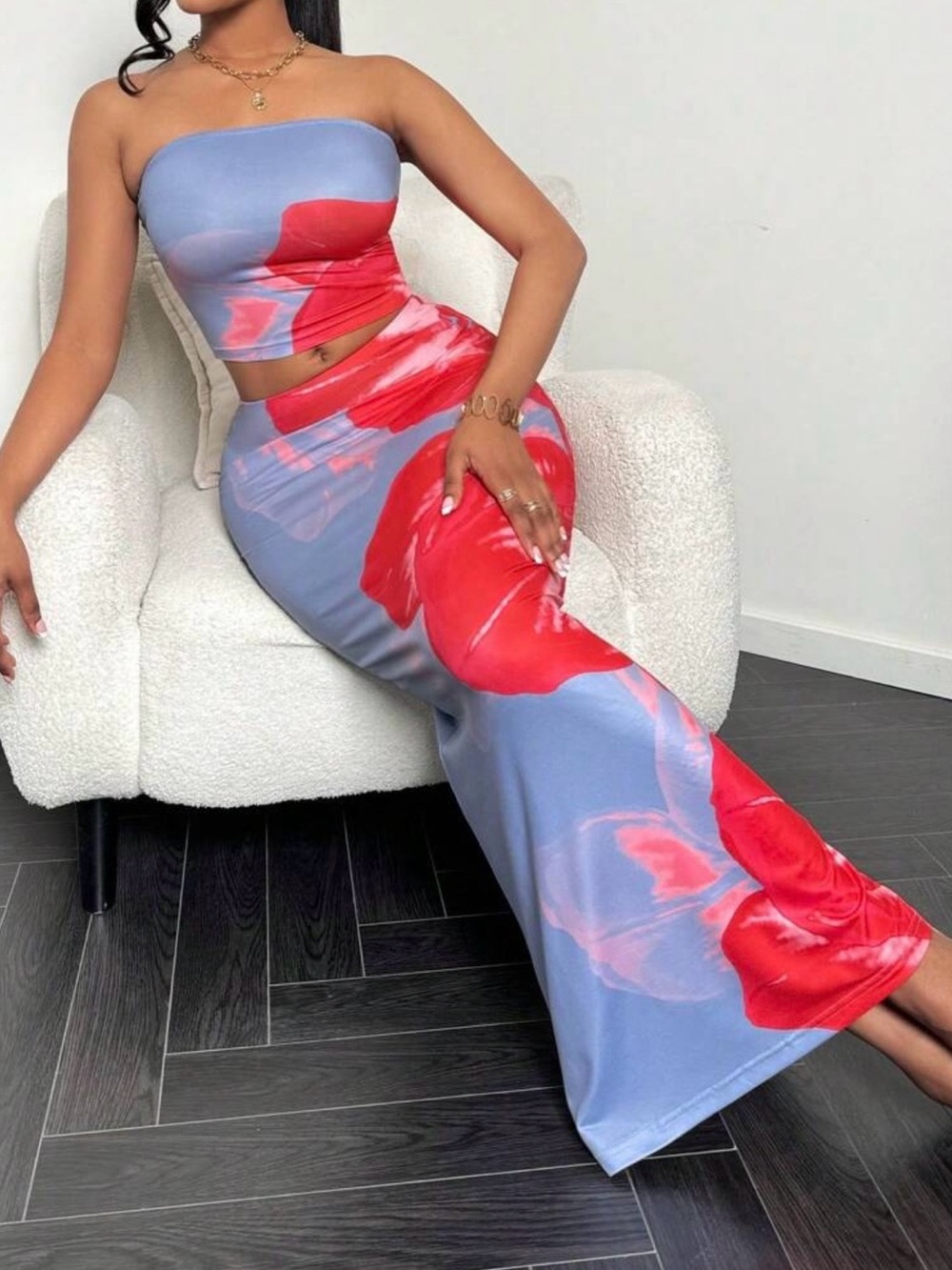 SHEIN matching skirt set